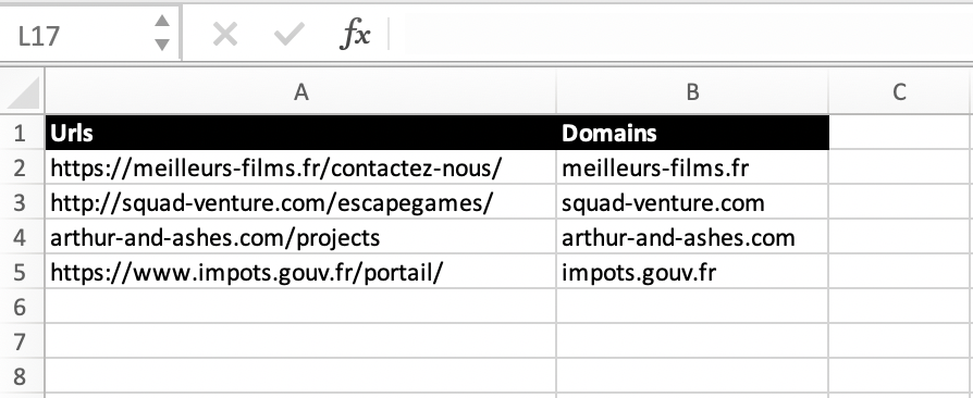 Get The Domain Name From An Url On Excel Or Google Sheet Code Broker